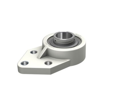 SKF FYAWK 35 LTA Three-bolt bracket flanged ball bearing unit with extended inner ring and set screw locking, composite - Shaft diameter: 35 mm