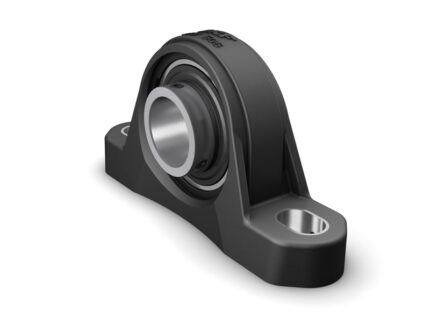 SKF SYK 25 TR Pillow block ball bearing unit with extended inner ring and set screw locking, composite, ISO standards - Shaft diameter: 25 mm J: 105.5 mm