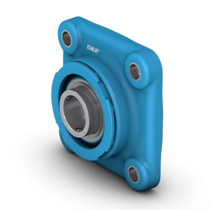 SKF F4BC 25M-TPSS Square flanged ball bearing unit with extended inner ring and set screw locking, composite - Shaft diameter: 25 mm J: 70 mm