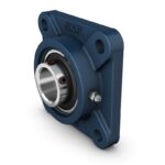 SKF UCF 305 Square flanged ball bearing unit with set screw locking, cast iron, JIS standards - Shaft diameter: 25 mm J: 80 mm