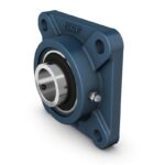SKF FY 45 TR Square flanged ball bearing unit with set screw locking, cast iron housing, ISO - Shaft diameter: 45 mm J: 105 mm