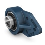 SKF Y/UCFB 209/H Three-bolt bracket flanged ball bearing unit with an extended inner ring and set screw locking, cast iron, JIS standards - Shaft diameter: 45 mm