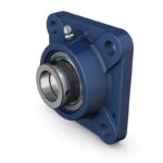 SKF FY 55 FM Square flanged ball bearing unit with narrow inner ring and eccentric locking, cast iron, ISO standards - Shaft diameter: 55 mm J: 130 mm