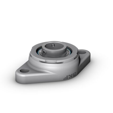 SKF F2BSS 35M-TPSS Oval flanged ball bearing unit with set screw locking, stainless steel - Shaft diameter: 35 mm J: 130.2 mm