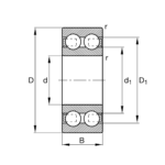 FAG 4314-B-TVH Deep groove ball bearing Dimensions: 70x150x51mm - Afbeelding 2