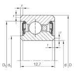 INA CSCU110-2RS-HLE Deep groove ball bearing Dimensions: 279,4x298,45x12,7mm - Afbeelding 2