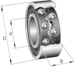 FAG 4314-B-TVH Deep groove ball bearing Dimensions: 70x150x51mm