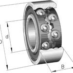FAG 4314-B-TVH Deep groove ball bearing Dimensions: 70x150x51mm