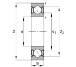 FAG 6001-C-2Z-C3>V Deep groove ball bearing Dimensions: 12x28x8mm - Afbeelding 2