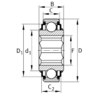 INA SK014-205-KRR Deep groove ball bearing Dimensions: x52x25,4mm - Afbeelding 2