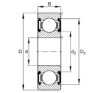 FAG 6001-C-2HRS-C3>V Deep groove ball bearing Dimensions: 12x28x8mm - Afbeelding 2