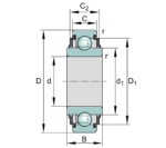 INA 202-XL-KRR Deep groove ball bearing Dimensions: 15x35x14,4mm - Afbeelding 2